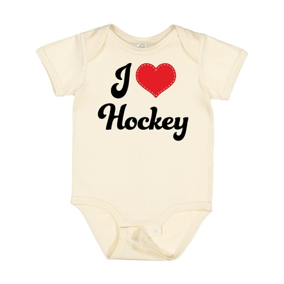 Inktastic I Love Hockey Girls Baby Bodysuit