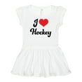 thumbnail image 1 of Inktastic I Love Hockey Girls Baby Dress, 1 of 5