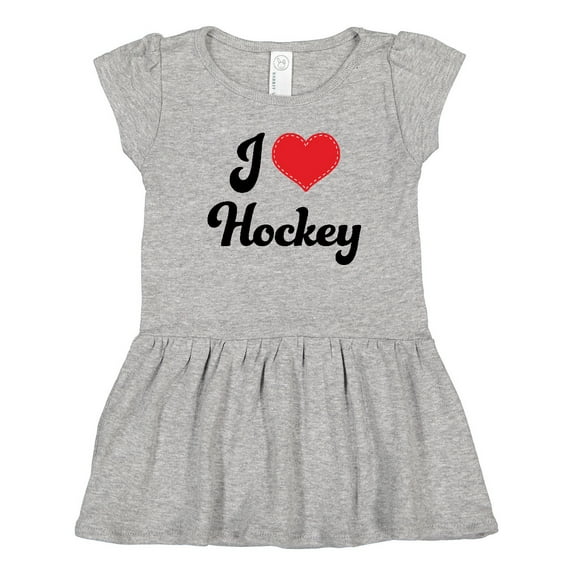 Inktastic I Love Hockey Girls Toddler Dress