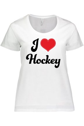 I Love Hockey Women's Plus Size T-Shirt