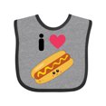 thumbnail image 1 of Inktastic I Love Hot Dogs Boys or Girls Baby Bib, 1 of 4