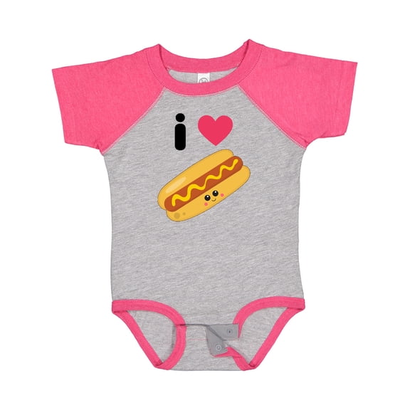 Inktastic I Love Hot Dogs Boys or Girls Baby Bodysuit