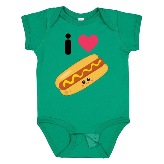Inktastic I Love Hot Dogs Boys or Girls Baby Bodysuit