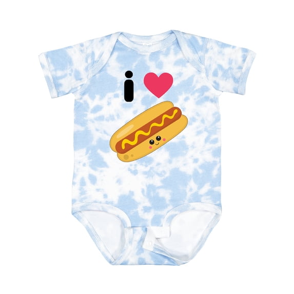Inktastic I Love Hot Dogs Boys or Girls Baby Bodysuit