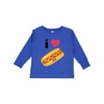 thumbnail image 1 of Inktastic I Love Hot Dogs Boys or Girls Long Sleeve Toddler T-Shirt, 1 of 5