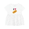 thumbnail image 1 of Inktastic I Love Hot Dogs Girls Baby Dress, 1 of 5