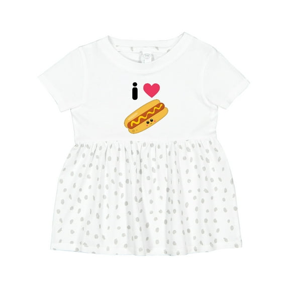 Inktastic I Love Hot Dogs Girls Baby Dress