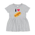 thumbnail image 1 of Inktastic I Love Hot Dogs Girls Baby Dress, 1 of 5