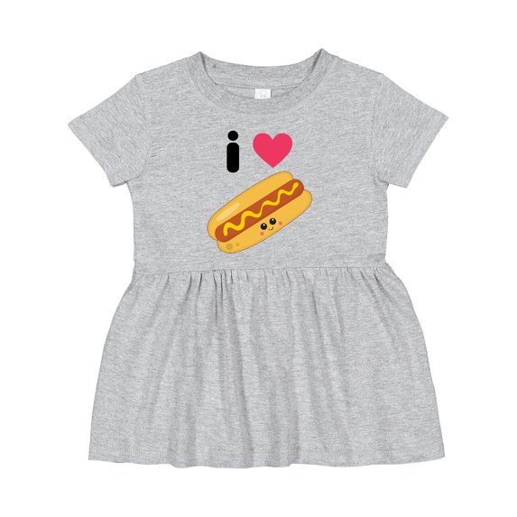 Inktastic I Love Hot Dogs Girls Baby Dress