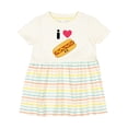 thumbnail image 1 of Inktastic I Love Hot Dogs Girls Baby Dress, 1 of 5