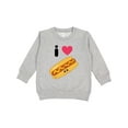 thumbnail image 1 of Inktastic I Love Hot Dogs Toddler Sweatshirt, 1 of 4