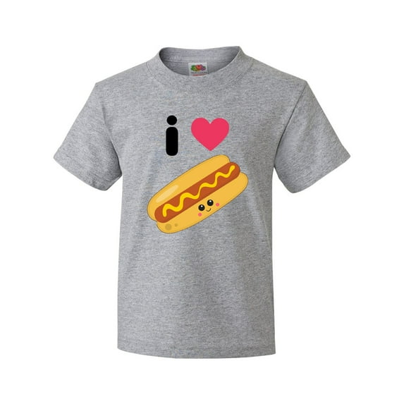 Inktastic I Love Hot Dogs Youth T-Shirt
