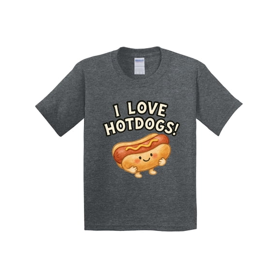 Inktastic I Love Hotdogs Youth T-Shirt