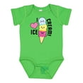 thumbnail image 1 of Inktastic I Love Ice Cream with Cute Ice Cream Cone Boys or Girls Baby Bodysuit, 1 of 5