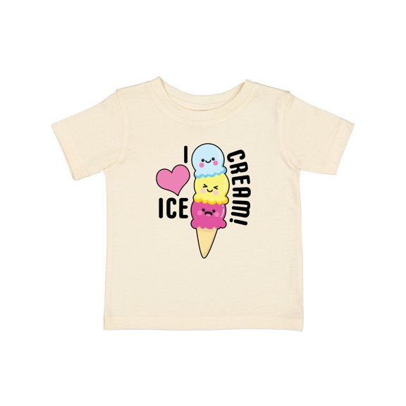 Inktastic I Love Ice Cream with Cute Ice Cream Cone Boys or Girls Baby T-Shirt