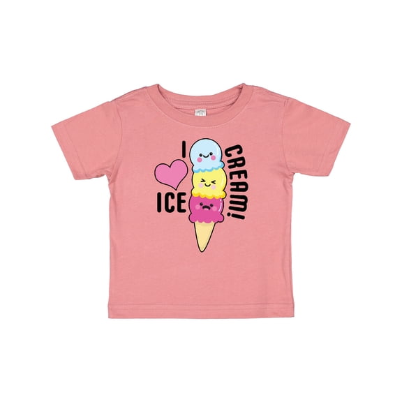 Inktastic I Love Ice Cream with Cute Ice Cream Cone Boys or Girls Baby T-Shirt