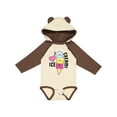thumbnail image 1 of Inktastic I Love Ice Cream with Cute Ice Cream Cone Boys or Girls Long Sleeve Baby Bodysuit, 1 of 5
