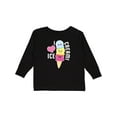 thumbnail image 1 of Inktastic I Love Ice Cream with Cute Ice Cream Cone Boys or Girls Long Sleeve Toddler T-Shirt, 1 of 5