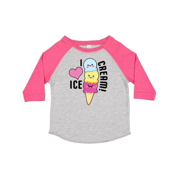 Inktastic I Love Ice Cream with Cute Ice Cream Cone Boys or Girls Toddler T-Shirt