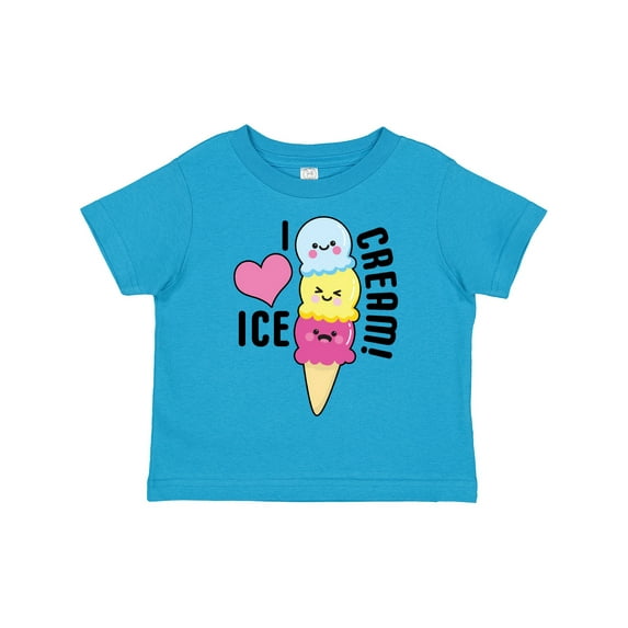 Inktastic I Love Ice Cream with Cute Ice Cream Cone Boys or Girls Toddler T-Shirt