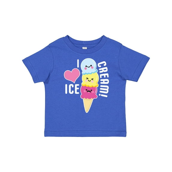 Inktastic I Love Ice Cream with Cute Ice Cream Cone Boys or Girls Toddler T-Shirt