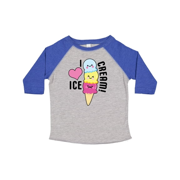 Inktastic I Love Ice Cream with Cute Ice Cream Cone Boys or Girls Toddler T-Shirt