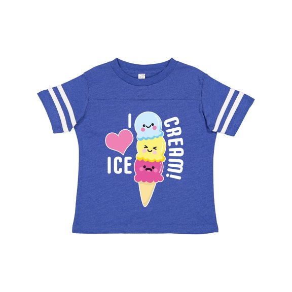Inktastic I Love Ice Cream with Cute Ice Cream Cone Boys or Girls Toddler T-Shirt