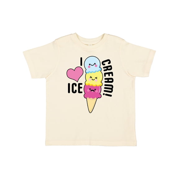 Inktastic I Love Ice Cream with Cute Ice Cream Cone Boys or Girls Toddler T-Shirt