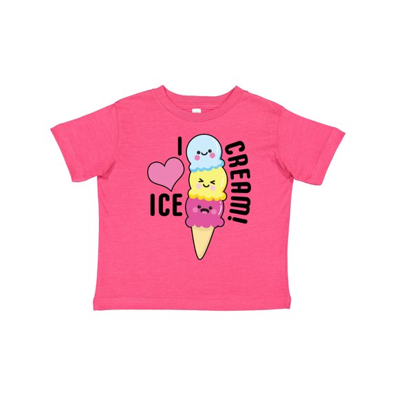 Inktastic I Love Ice Cream with Cute Ice Cream Cone Boys or Girls Toddler T-Shirt