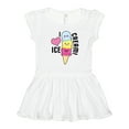 thumbnail image 1 of Inktastic I Love Ice Cream with Cute Ice Cream Cone Girls Toddler Dress, 1 of 5