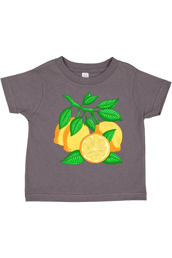 I Love Lemons with Lemon Tree Branch Illustration Boys or Girls Toddler T-Shirt
