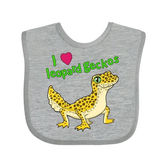 Inktastic I Love Leopard Geckos Boys or Girls Baby Bib