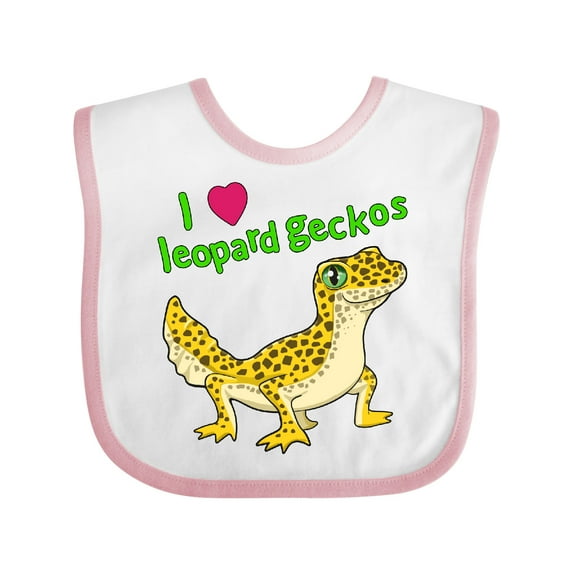 Inktastic I Love Leopard Geckos Boys or Girls Baby Bib