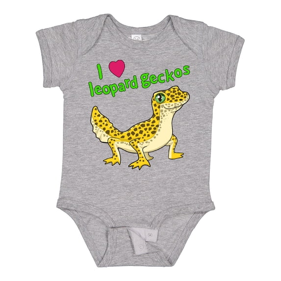 Inktastic I Love Leopard Geckos Boys or Girls Baby Bodysuit