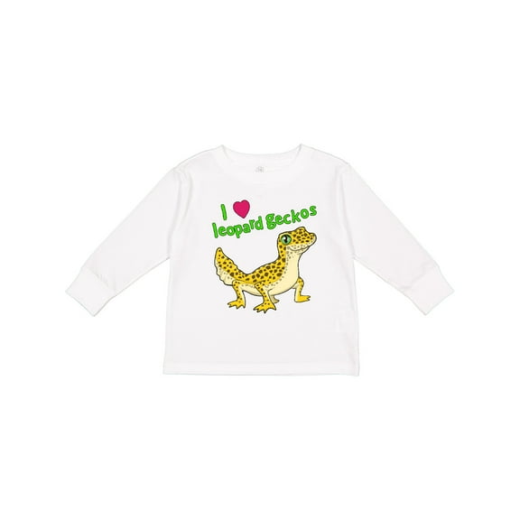 Inktastic I Love Leopard Geckos Boys or Girls Long Sleeve Toddler T-Shirt