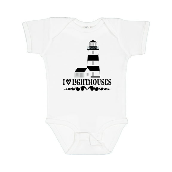 Inktastic I Love Lighthouses Girls Baby Bodysuit