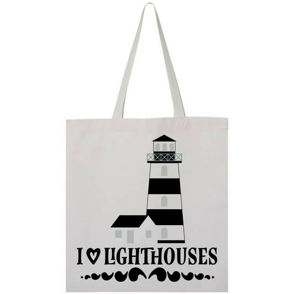 Inktastic I Love Lighthouses Tote Bag