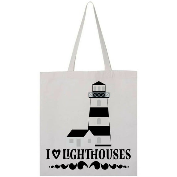 Inktastic I Love Lighthouses Tote Bag