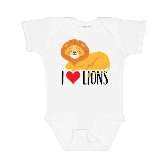 Inktastic I Love Lions Boys or Girls Baby Bodysuit