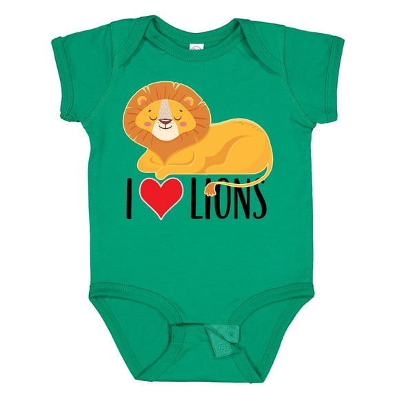 Inktastic I Love Lions Boys or Girls Baby Bodysuit
