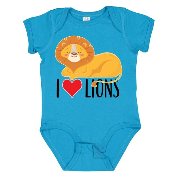 Inktastic I Love Lions Boys or Girls Baby Bodysuit
