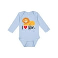 thumbnail image 1 of Inktastic I Love Lions Boys or Girls Long Sleeve Baby Bodysuit, 1 of 5