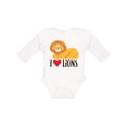 thumbnail image 1 of Inktastic I Love Lions Boys or Girls Long Sleeve Baby Bodysuit, 1 of 5