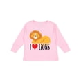 thumbnail image 1 of Inktastic I Love Lions Boys or Girls Long Sleeve Toddler T-Shirt, 1 of 5