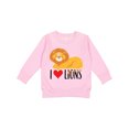 thumbnail image 1 of Inktastic I Love Lions Toddler Sweatshirt, 1 of 4
