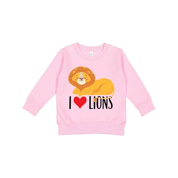 Inktastic I Love Lions Toddler Sweatshirt