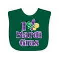 thumbnail image 1 of Inktastic I Love Mardi Gras Boys or Girls Baby Bib, 1 of 4