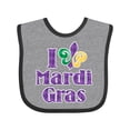thumbnail image 1 of Inktastic I Love Mardi Gras Boys or Girls Baby Bib, 1 of 4