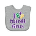 thumbnail image 1 of Inktastic I Love Mardi Gras Boys or Girls Baby Bib, 1 of 4