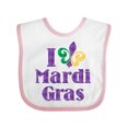 thumbnail image 1 of Inktastic I Love Mardi Gras Boys or Girls Baby Bib, 1 of 4